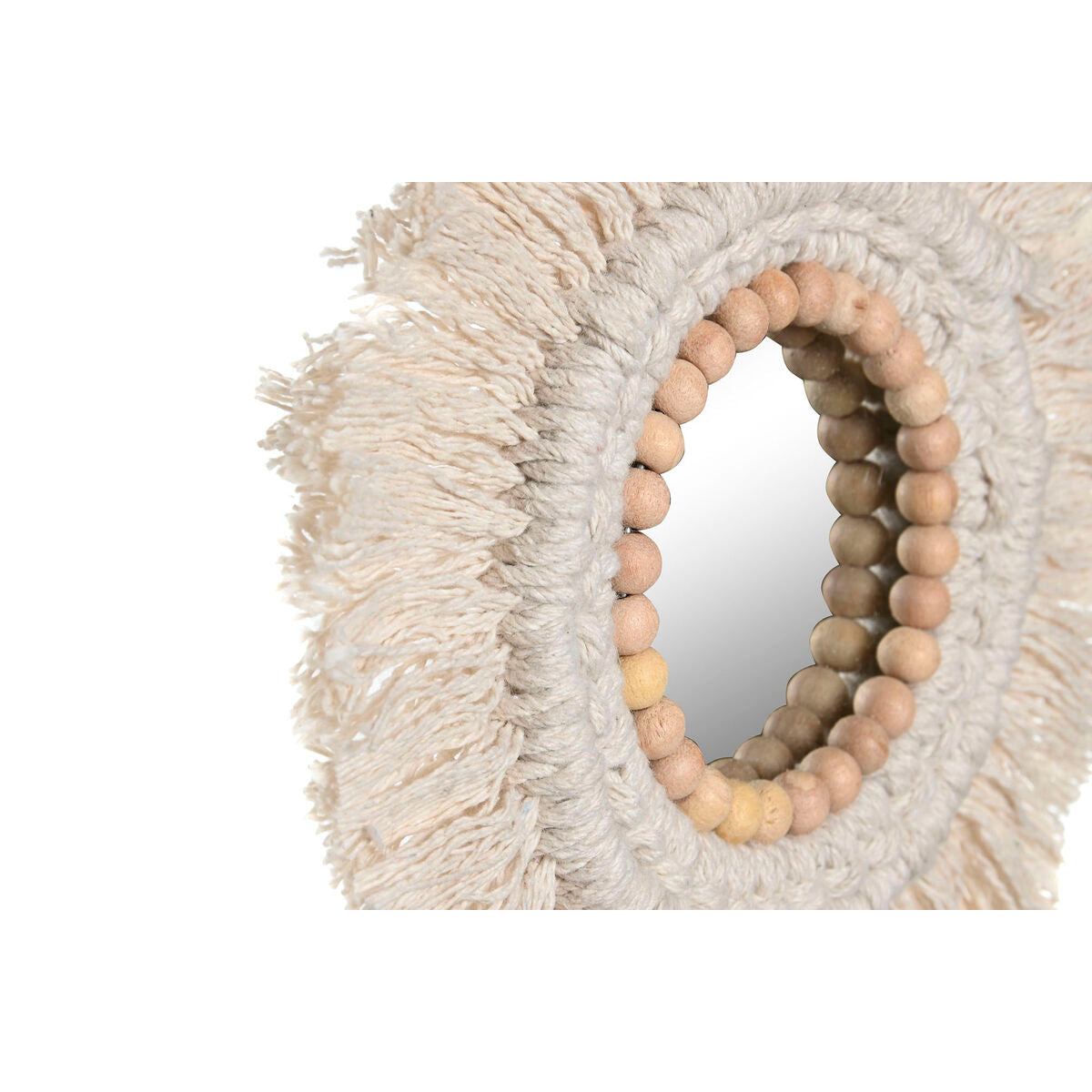 Mirror Set Home ESPRIT White Boho 20 x 1 x 20 cm (3 Pieces)-2