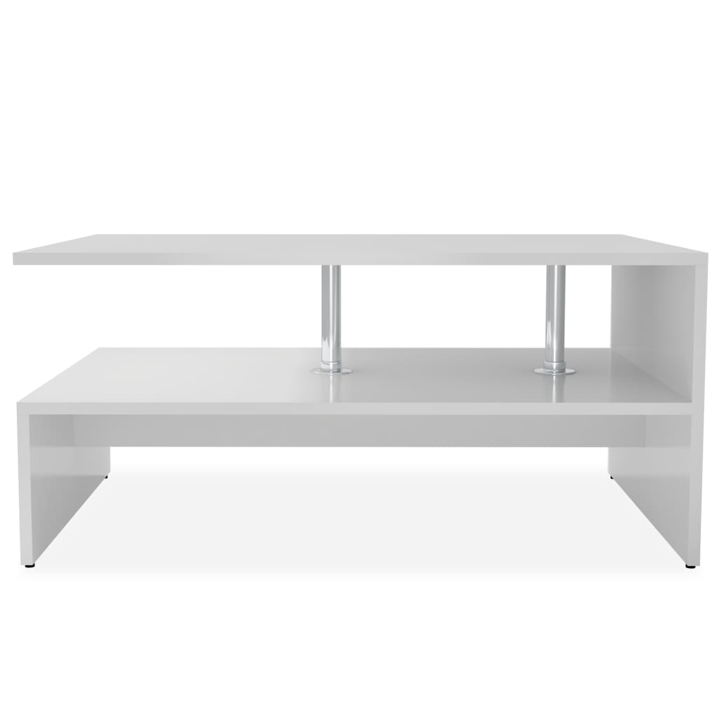 NNEVL Coffee Table Chipboard 90x59x42 cm White-3