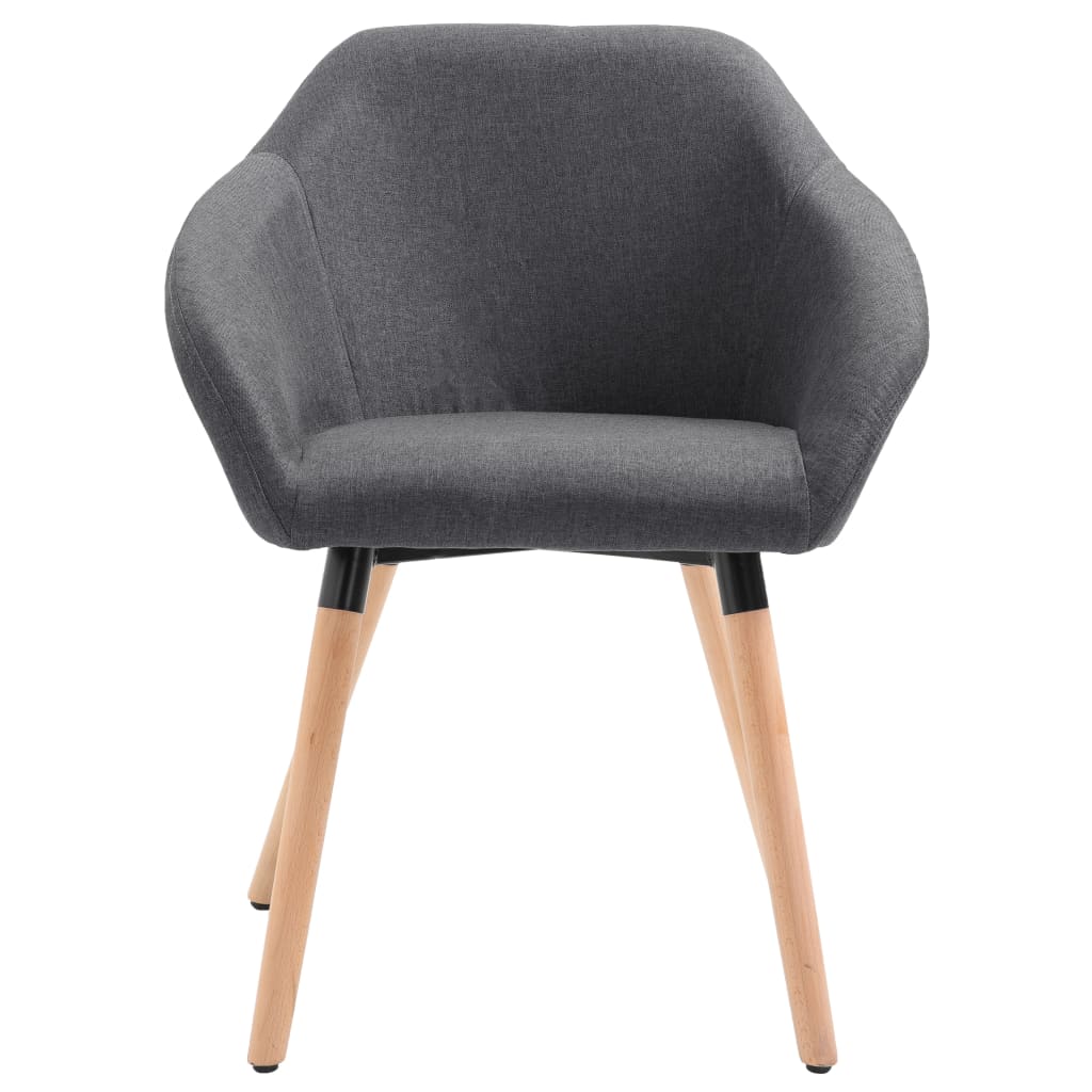 NNEVL Dining Chairs 4 pcs Dark Grey Fabric-3