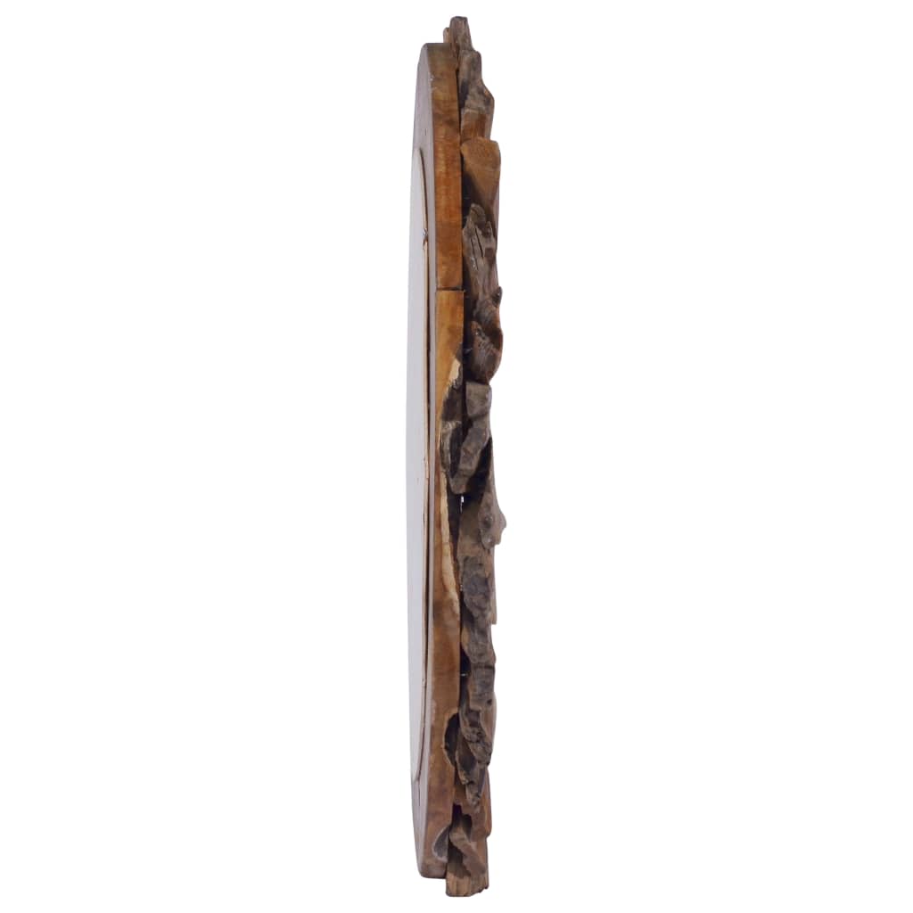 NNEVL Wall Mirror 60 cm Teak Round-1