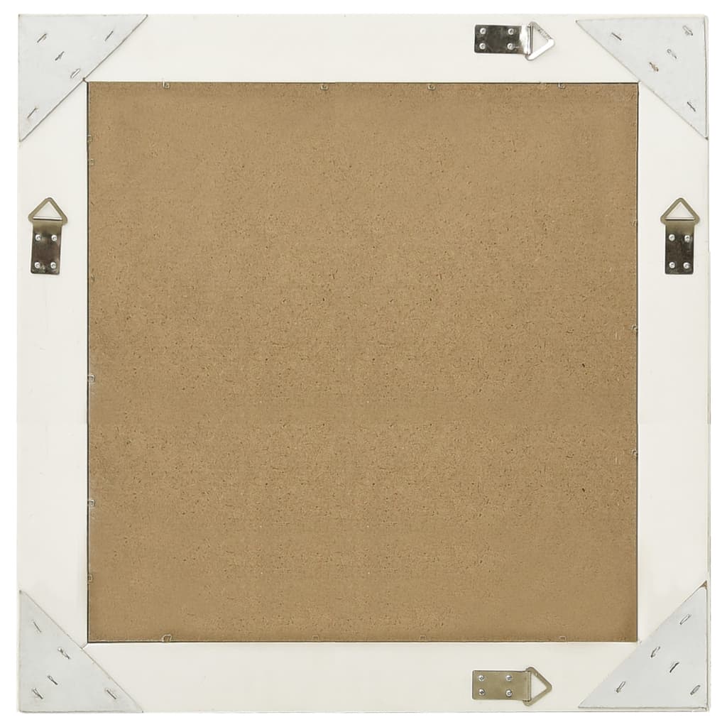 NNEVL Wall Mirror Baroque Style 60x60 cm White-1