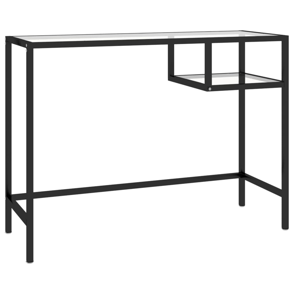 NNEVL Computer Desk Transparent 100x36x74 cm Glass-1