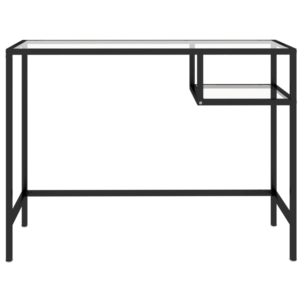 NNEVL Computer Desk Transparent 100x36x74 cm Glass-2