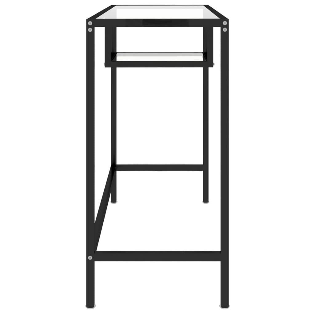 NNEVL Computer Desk Transparent 100x36x74 cm Glass-3
