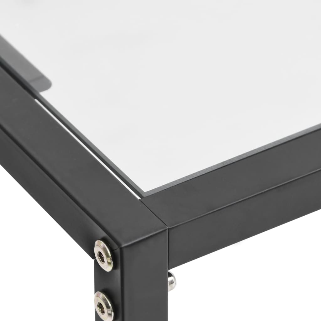 NNEVL Console Table Transparent 140x35x75.5cm Tempered Glass-4