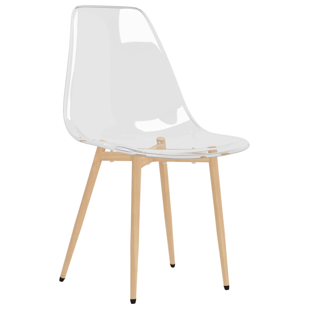 NNEVL Dining Chairs 2 pcs Transparent PET-2