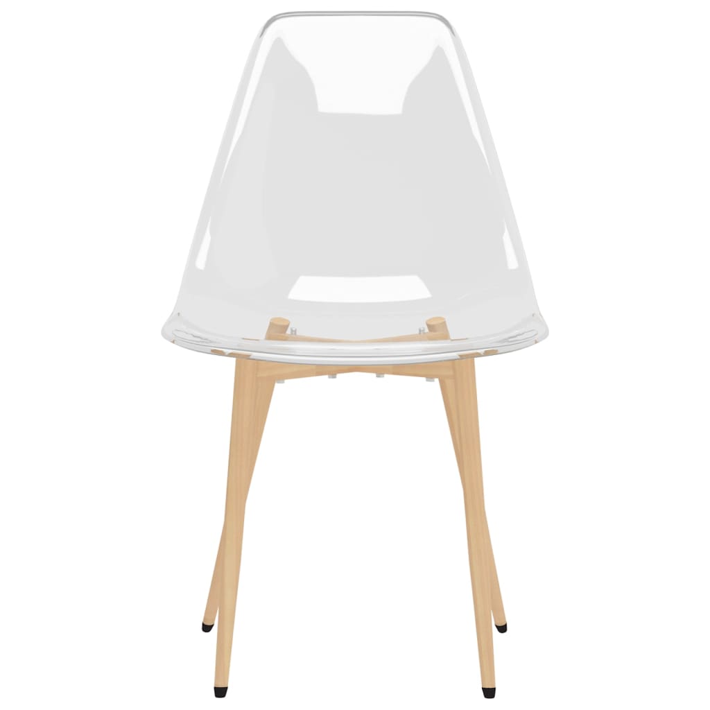 NNEVL Dining Chairs 2 pcs Transparent PET-3