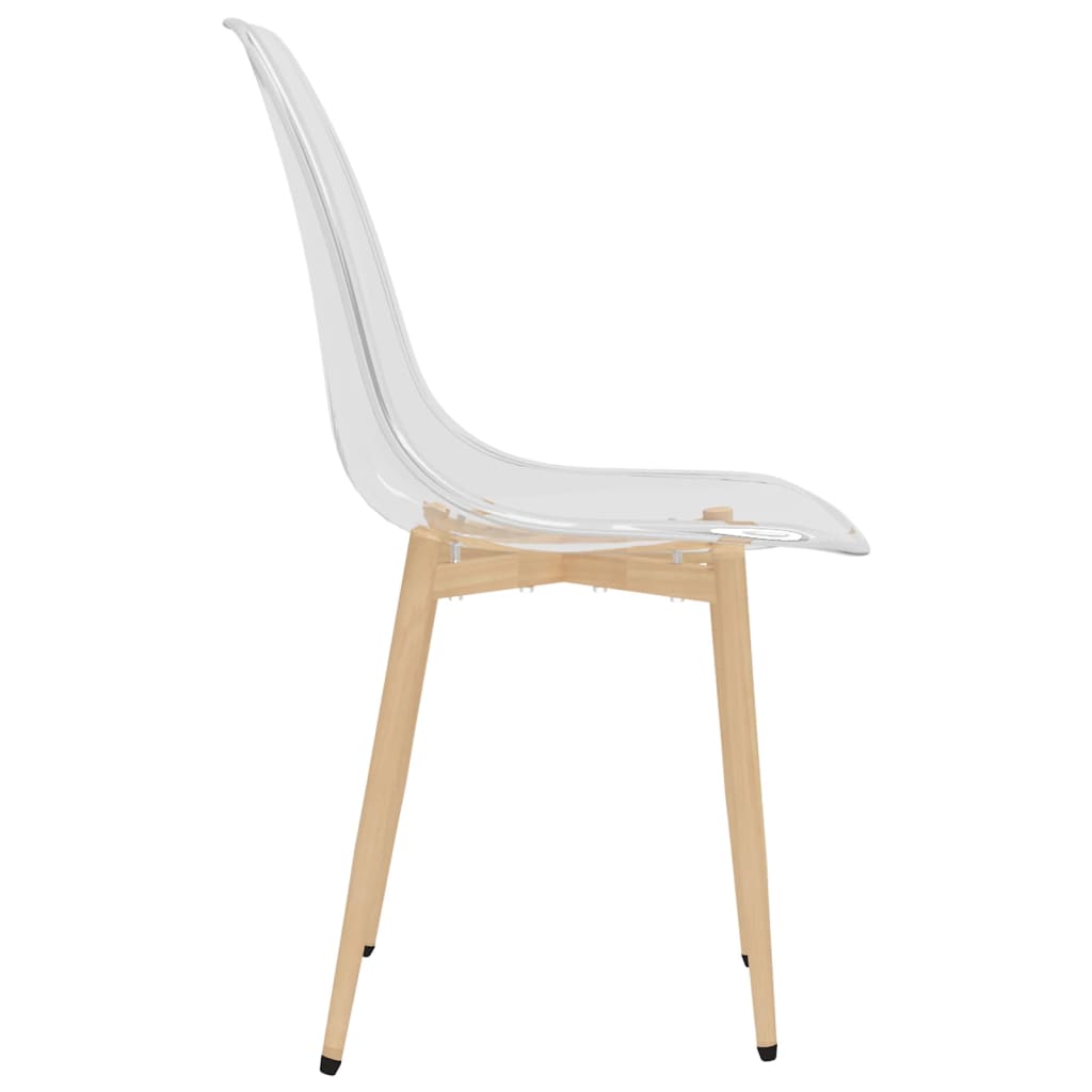 NNEVL Dining Chairs 2 pcs Transparent PET-4