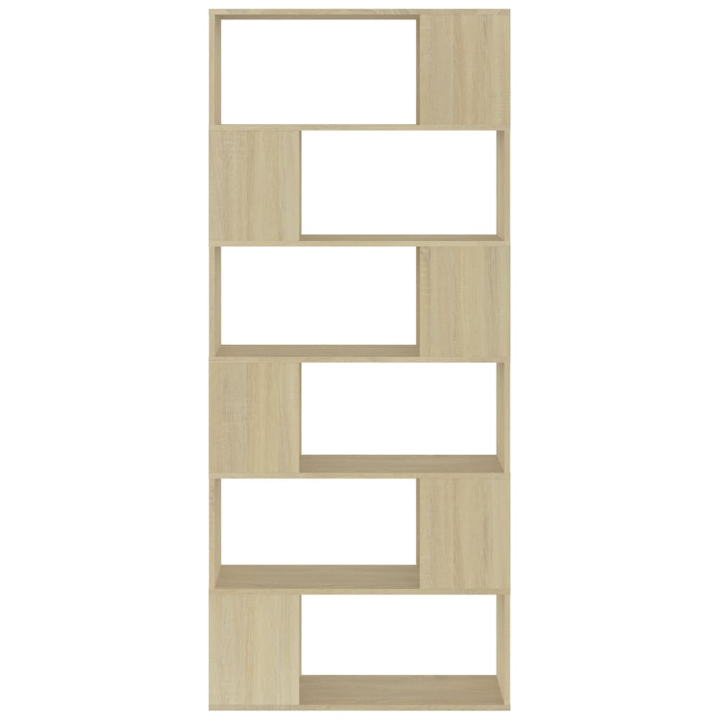 NNEVL Book Cabinet Room Divider Sonoma Oak 80x24x186 cm Chipboard-4