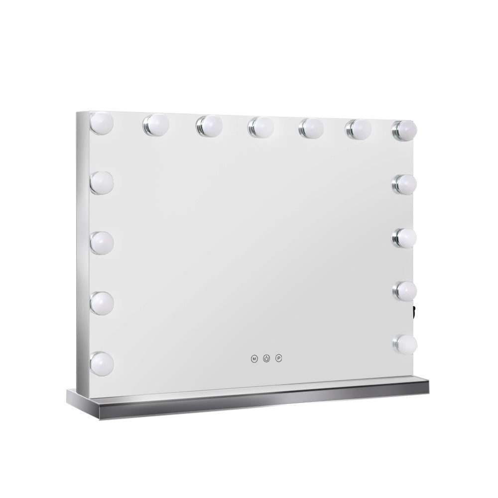 NNEDSZ Hollywood Frameless Makeup Mirror With 15 LED Lighted Vanity Beauty 58cm x 46cm-0