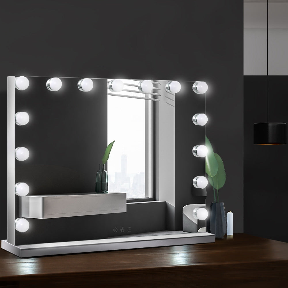 NNEDSZ Hollywood Frameless Makeup Mirror With 15 LED Lighted Vanity Beauty 58cm x 46cm-3