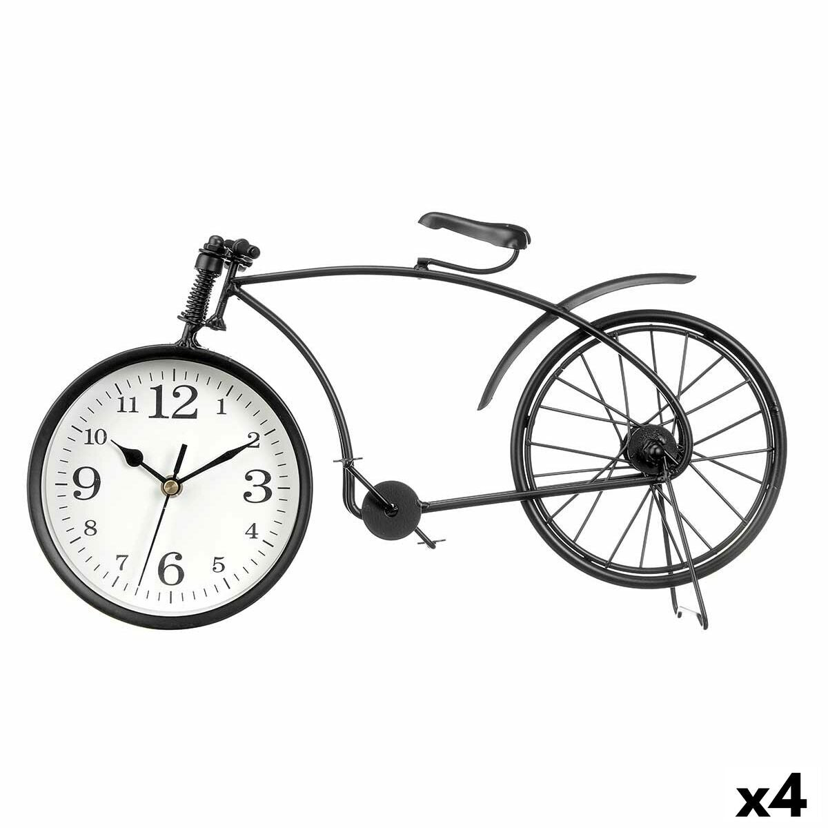 Table clock Gift Decor Black Bicycle (4 Units)-0