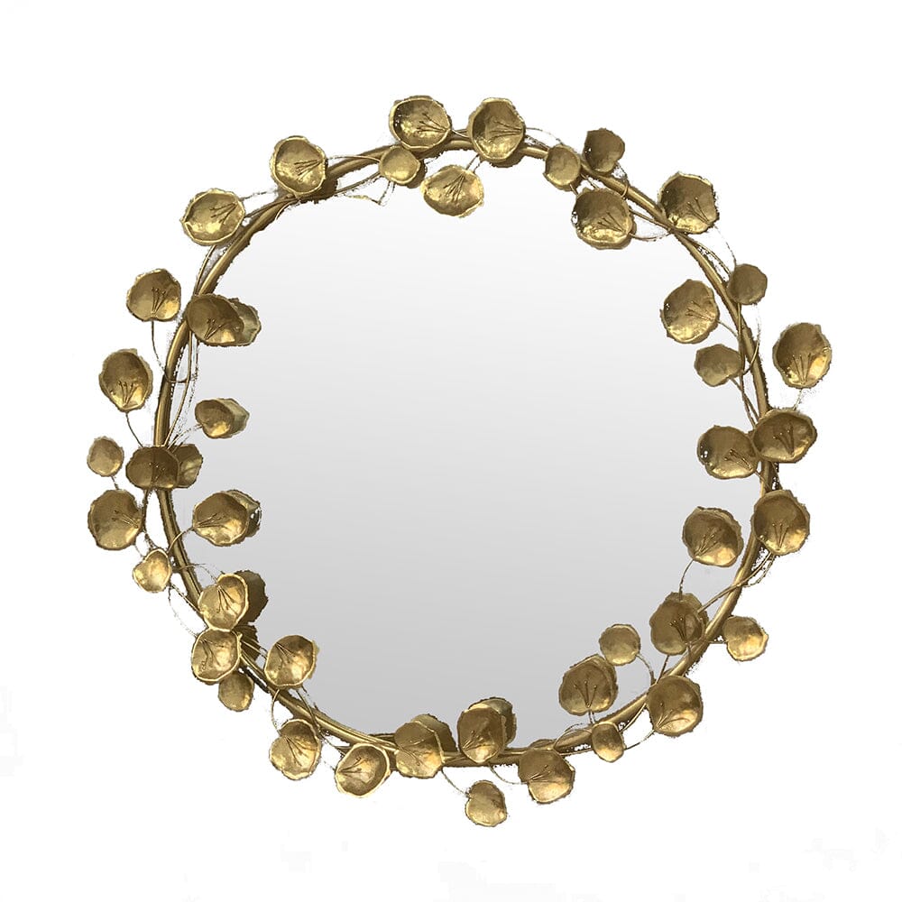 NNEDSZ GOLD LEAF DESIGNER WALL MIRROR-1