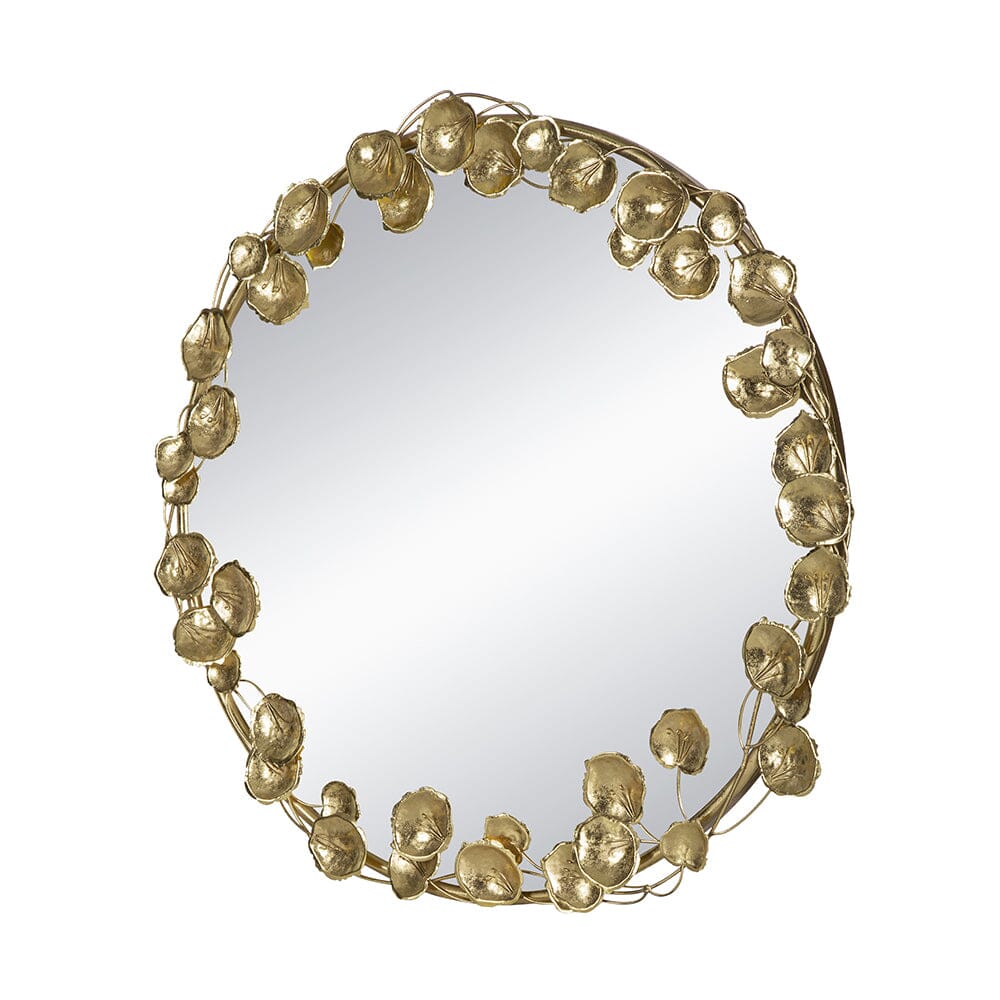 NNEDSZ GOLD LEAF DESIGNER WALL MIRROR-2