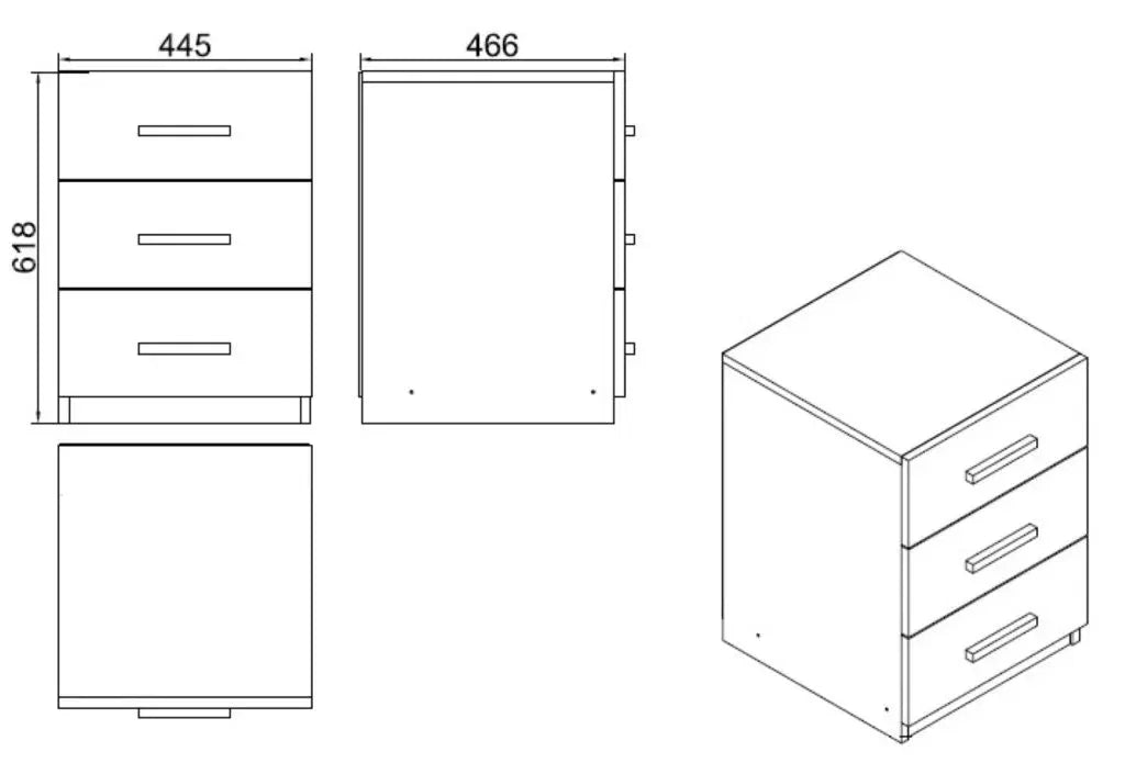 Caisson de bureau VO3