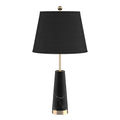 NNEAGS 68cm Black Marble Bedside Desk Table Lamp Living Room Shade with Cone Shape Base-0