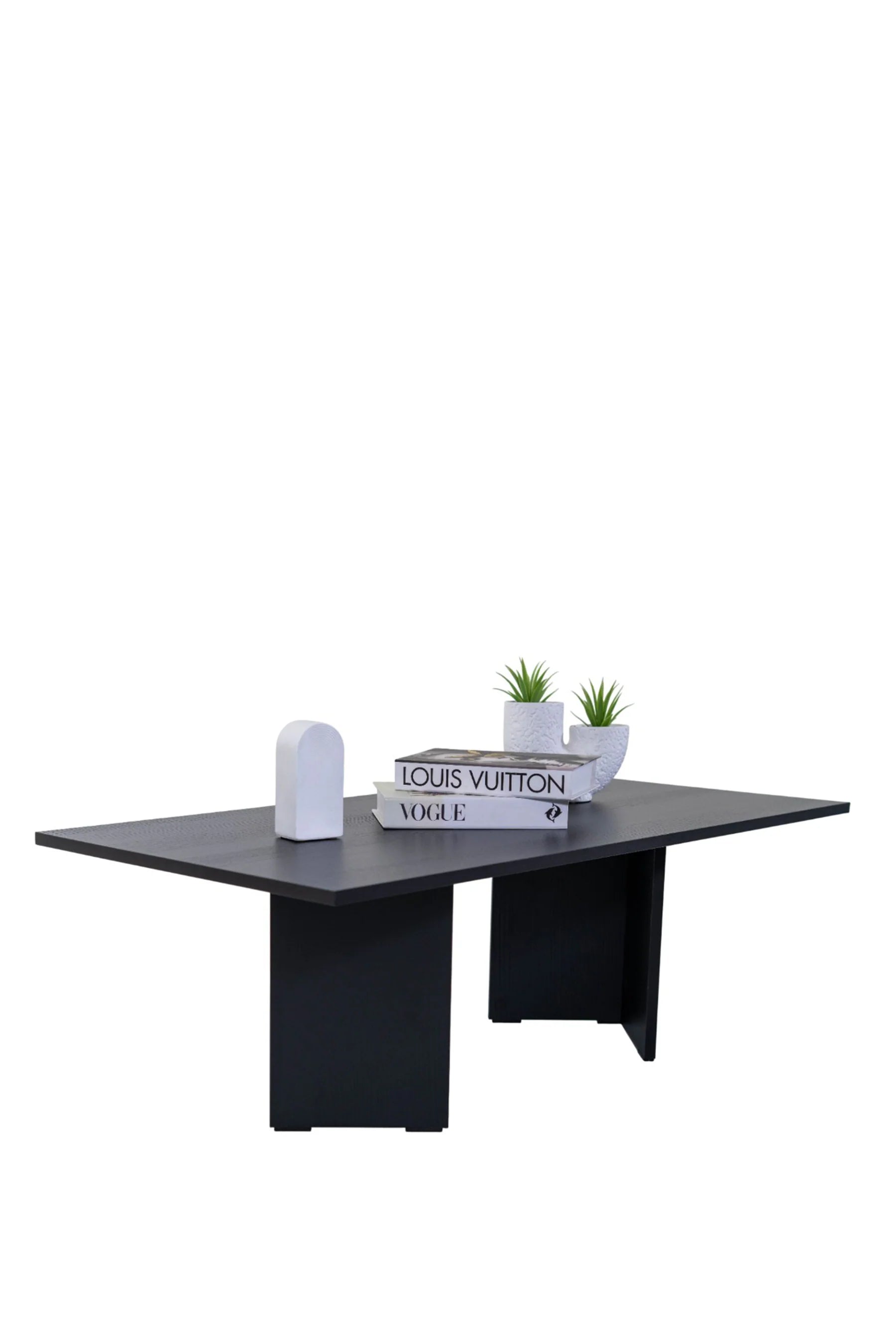 Table basse Roma HARMONY – Formes Courbes Minimalistes - Noir, Blanc ou Pierre