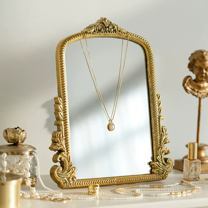 Gold Carved Vanity Mirror-1