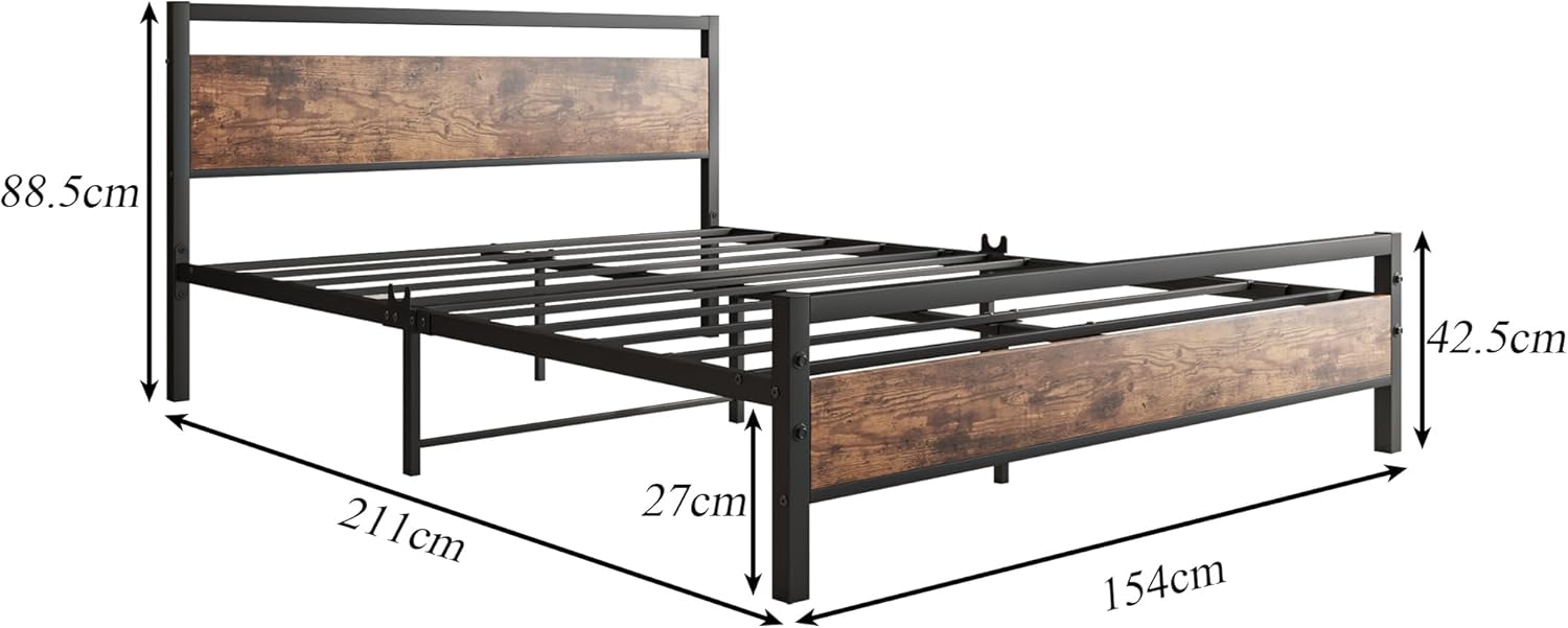 Cadre lit king single 150x200cm
