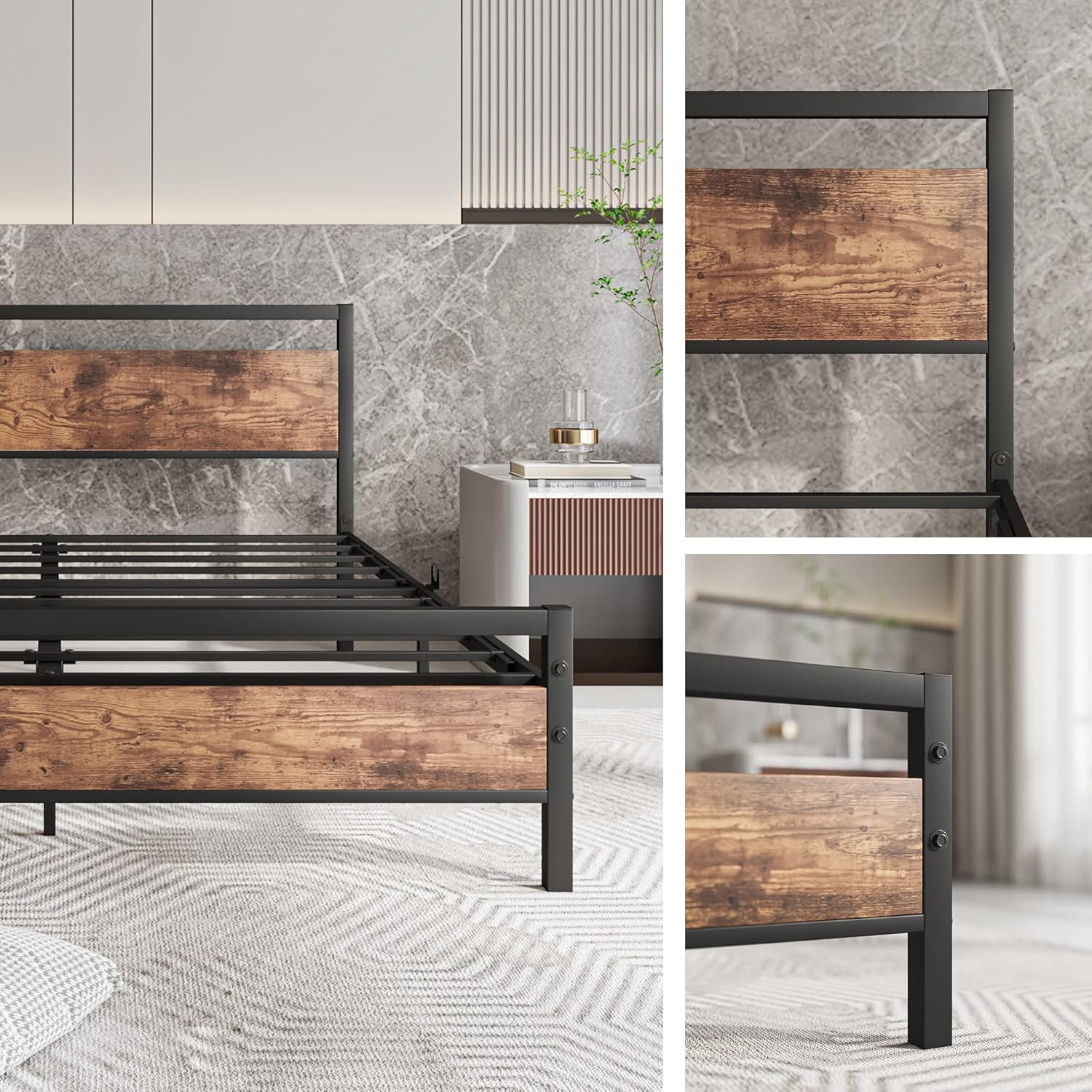 Cadre lit king single 150x200cm