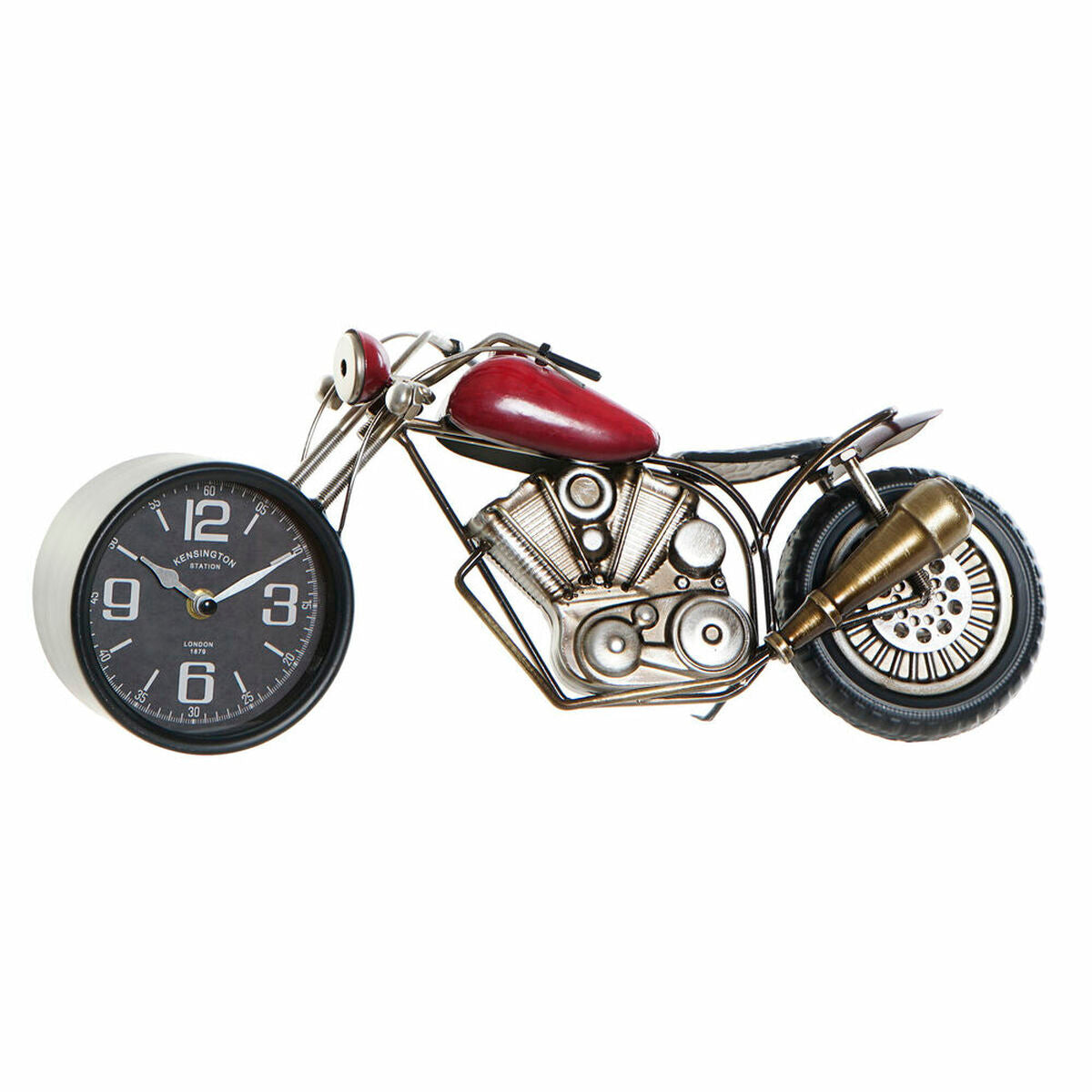 Table clock DKD Home Decor Red Motorbike Vintage-0