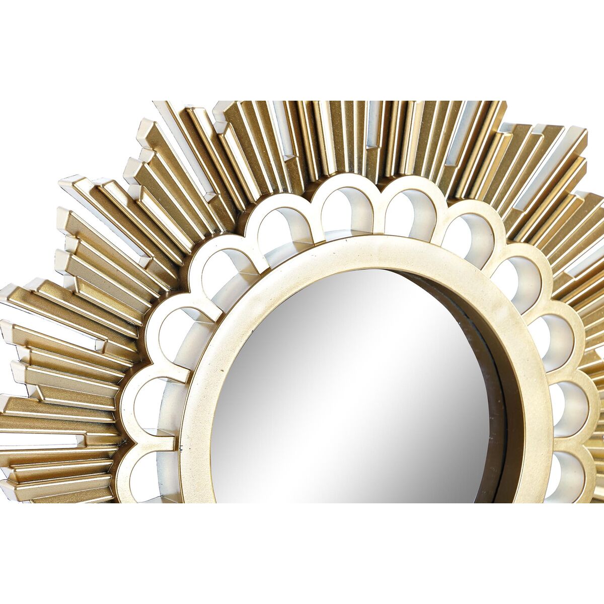 Wall Clock DKD Home Decor Mirror PP (25 x 2,5 x 25 cm) (2 Units)-2