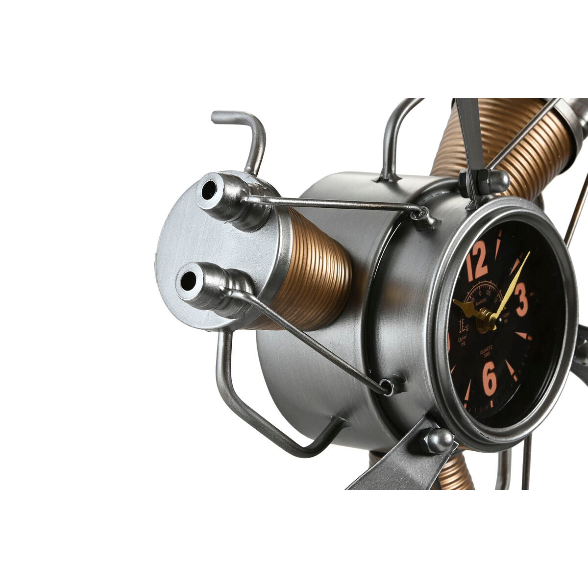 Wall Clock Home ESPRIT Golden Silver Metal Helices Vintage 63 x 12 x 55 cm-3