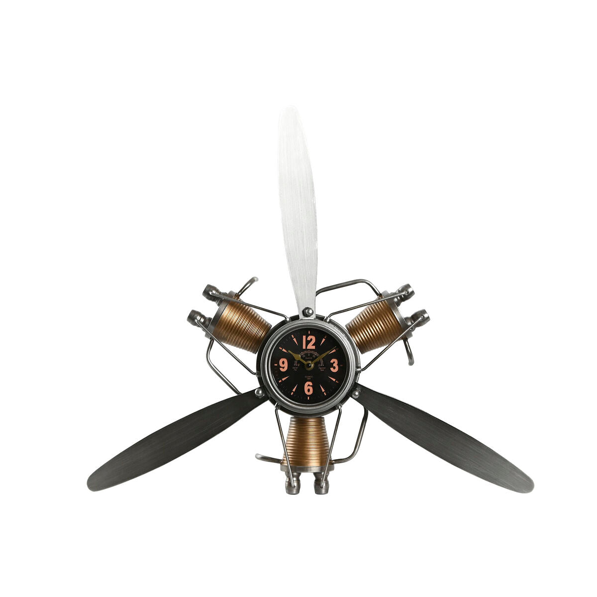 Wall Clock Home ESPRIT Golden Silver Metal Helices Vintage 63 x 12 x 55 cm-0