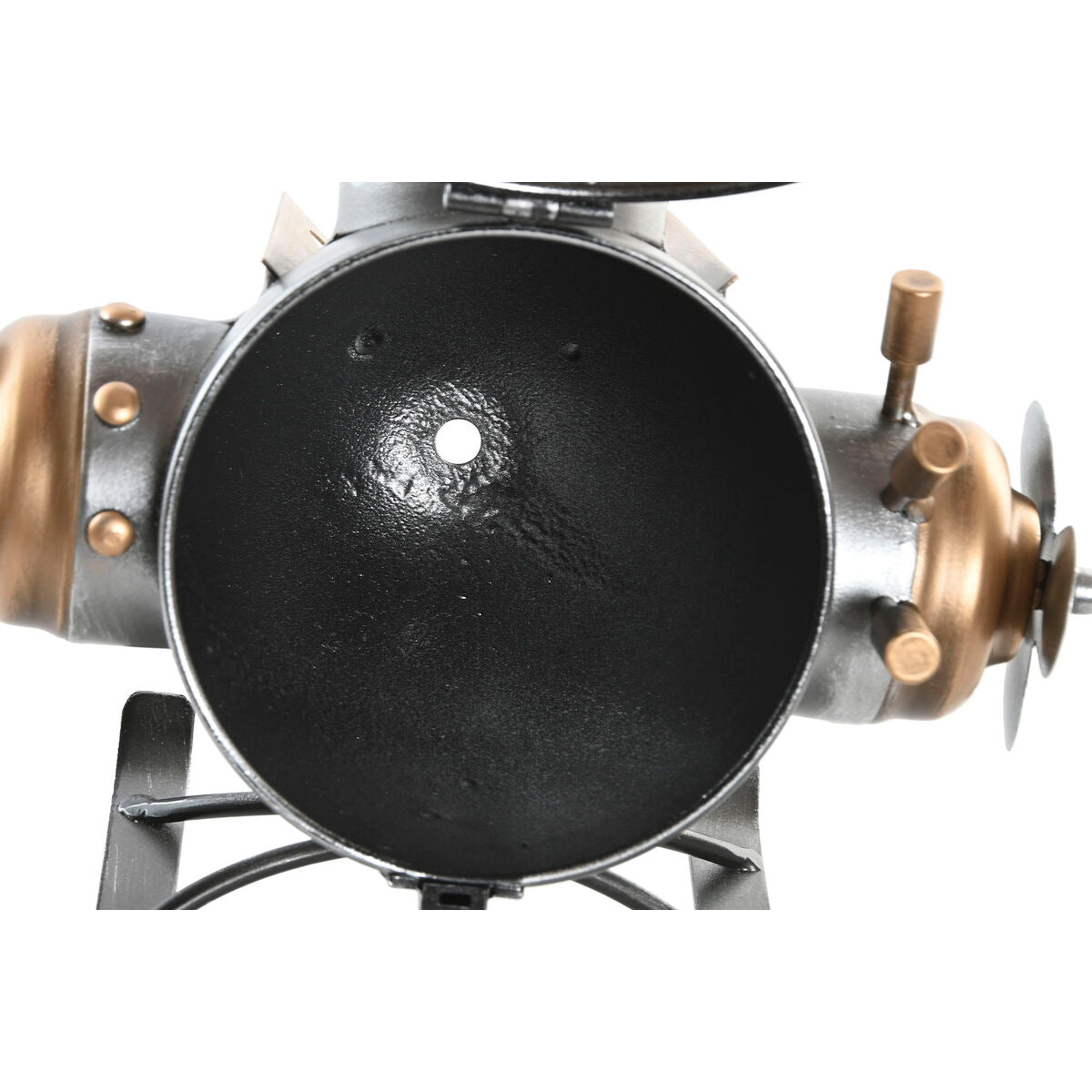 Table clock Home ESPRIT Golden Silver Aeroplane Vintage-2