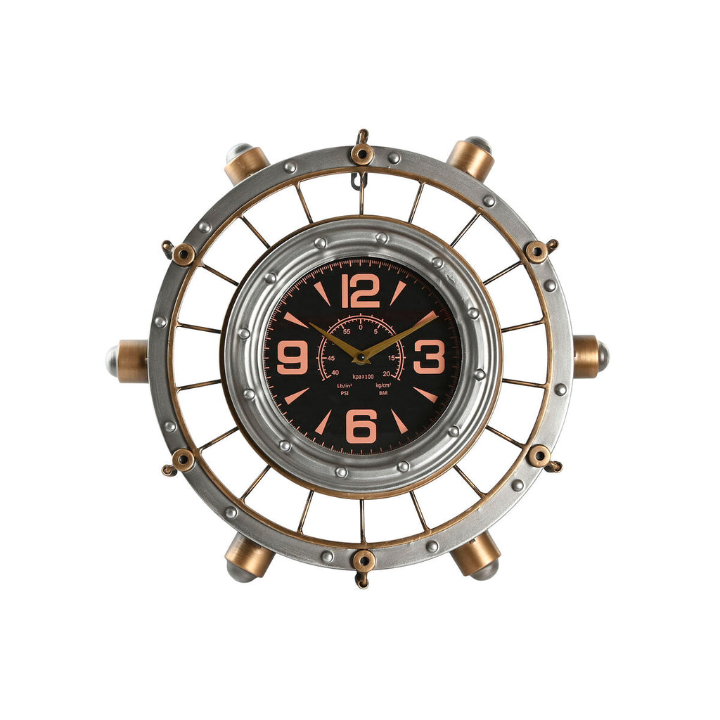 Wall Clock Home ESPRIT Golden Silver Iron Vintage 48 x 11 x 44,5 cm-0