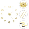 NNEVL 3D Wall Clock Modern Design 100 cm XXL Gold-0