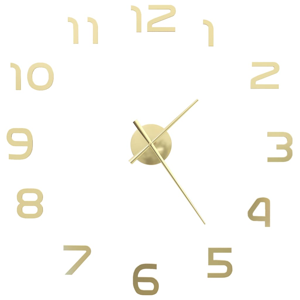 NNEVL 3D Wall Clock Modern Design 100 cm XXL Gold-1