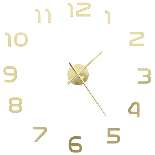 NNEVL 3D Wall Clock Modern Design 100 cm XXL Gold-1