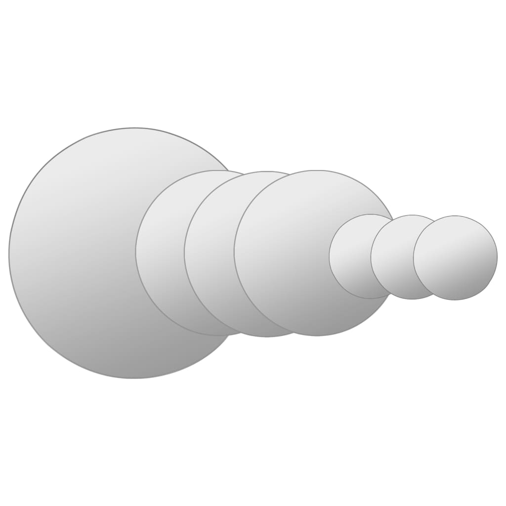 NNEVL 7 Piece Wall Mirror Set Round Glass-4