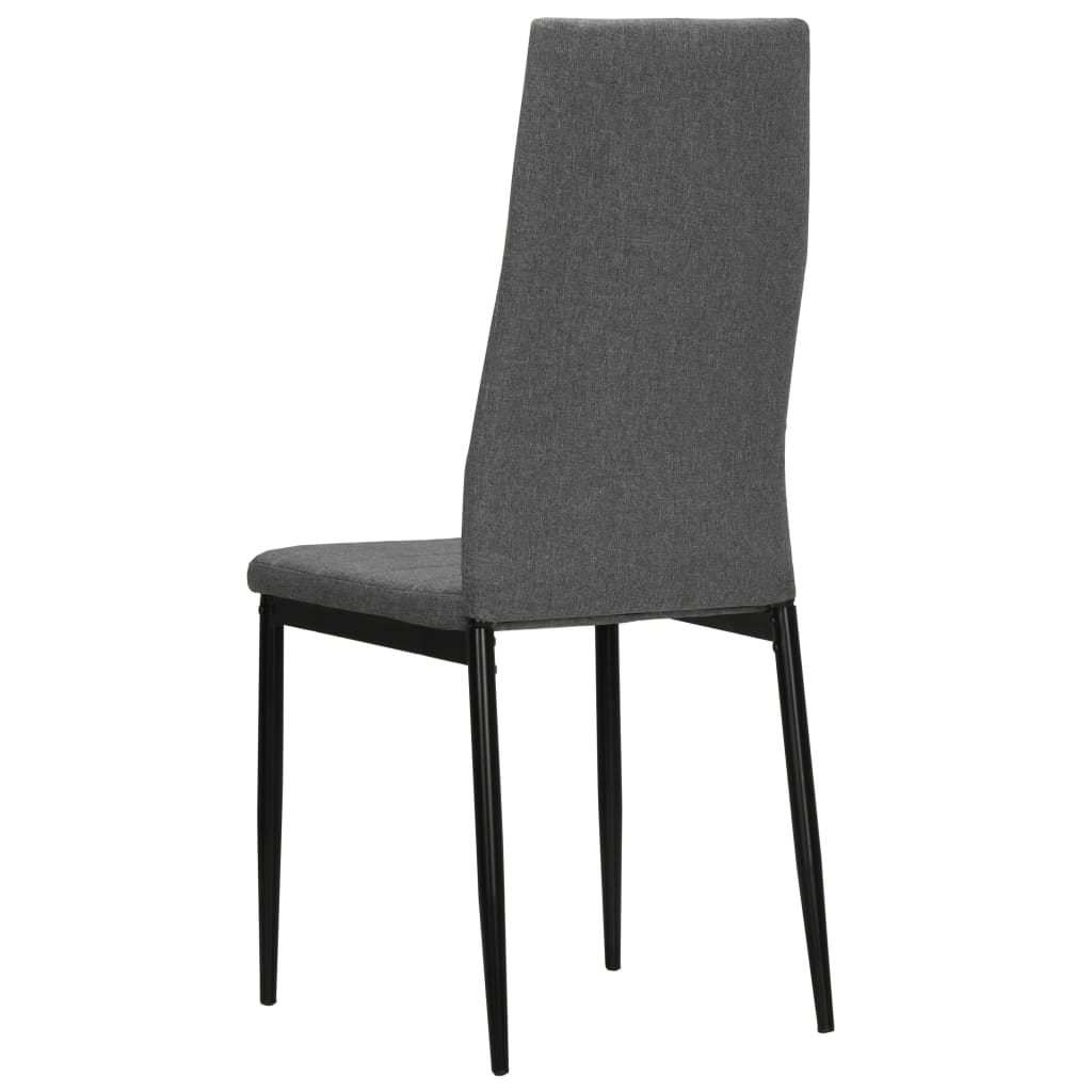NNEVL Dining Chairs 4 pcs Light Grey Fabric-4