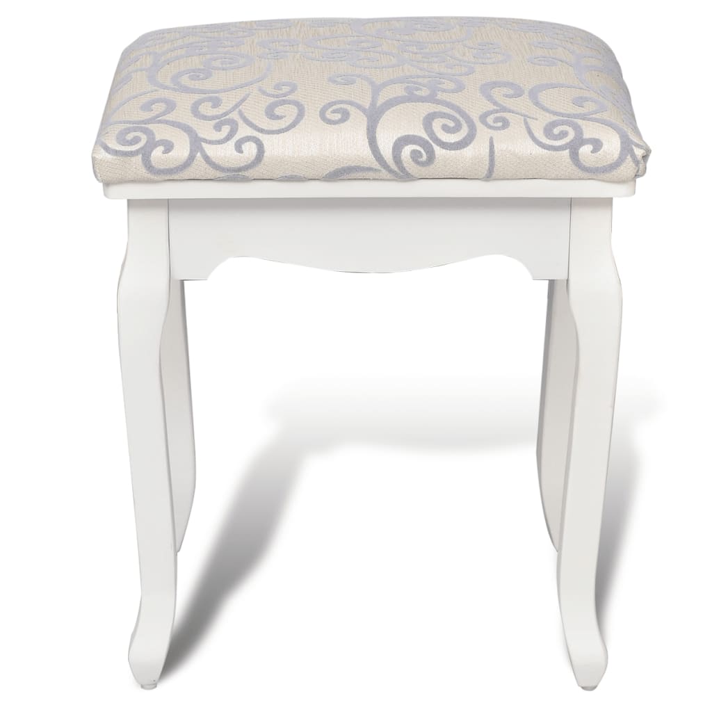 NNEVL Dressing Stool Warm White Fabric-2