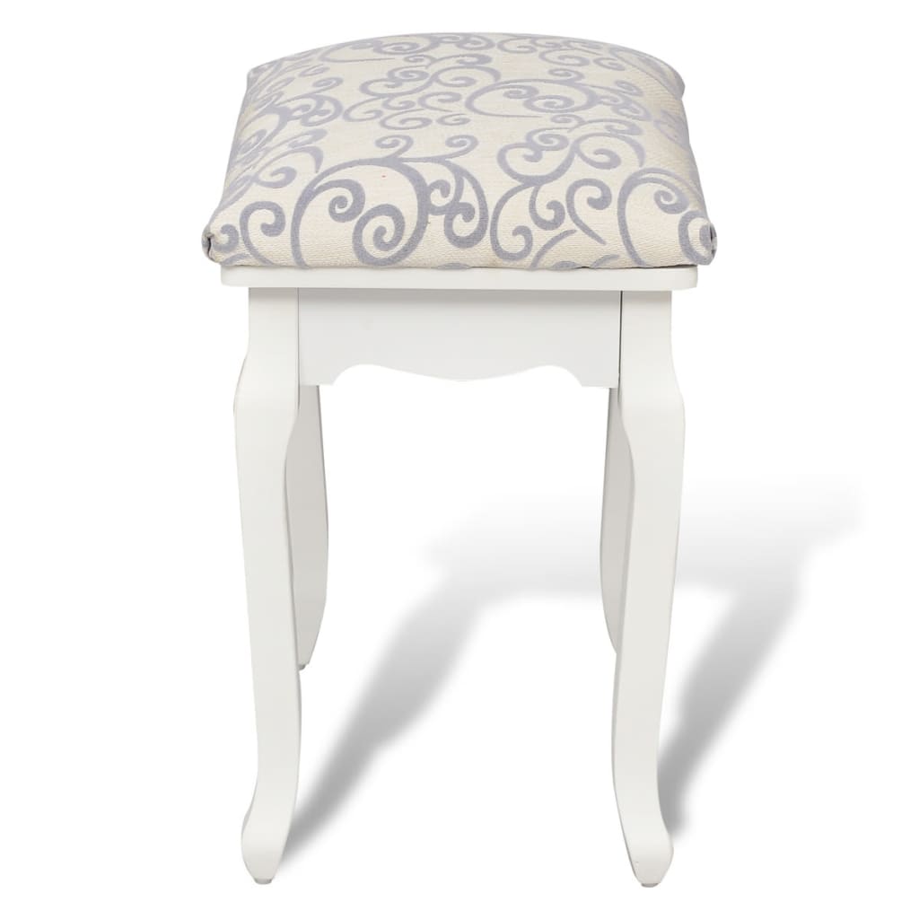 NNEVL Dressing Stool Warm White Fabric-3