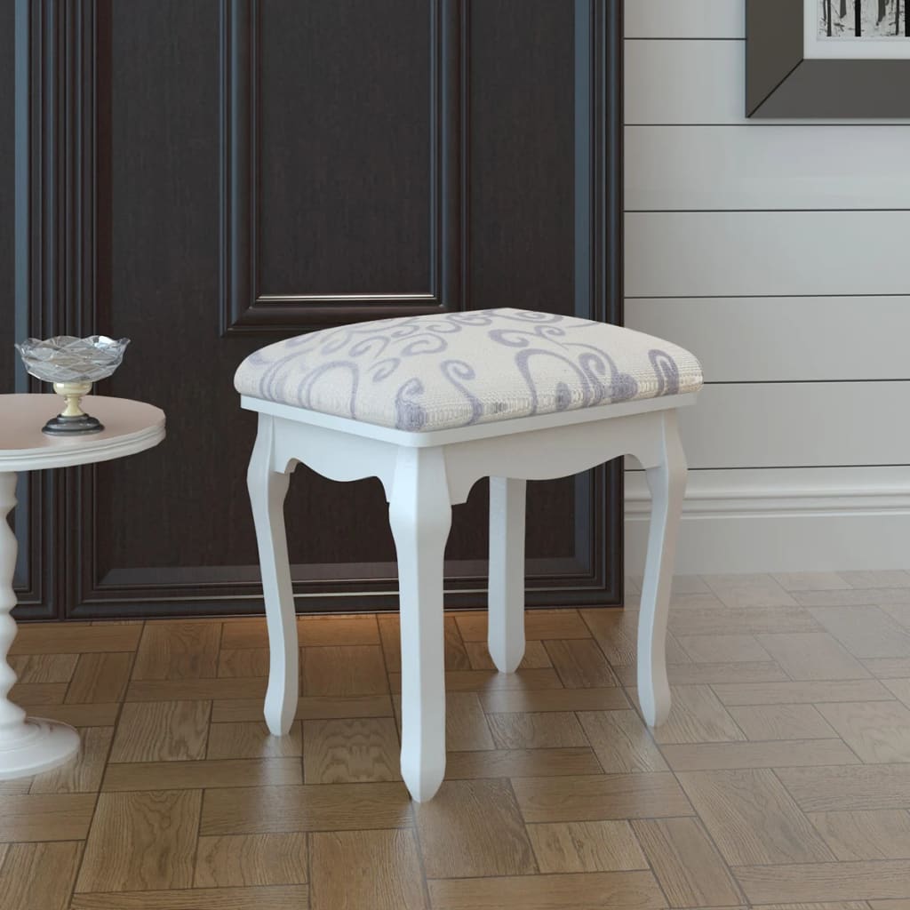 NNEVL Dressing Stool Warm White Fabric-1