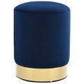 NNEVL Stool Blue and Gold Velvet-0