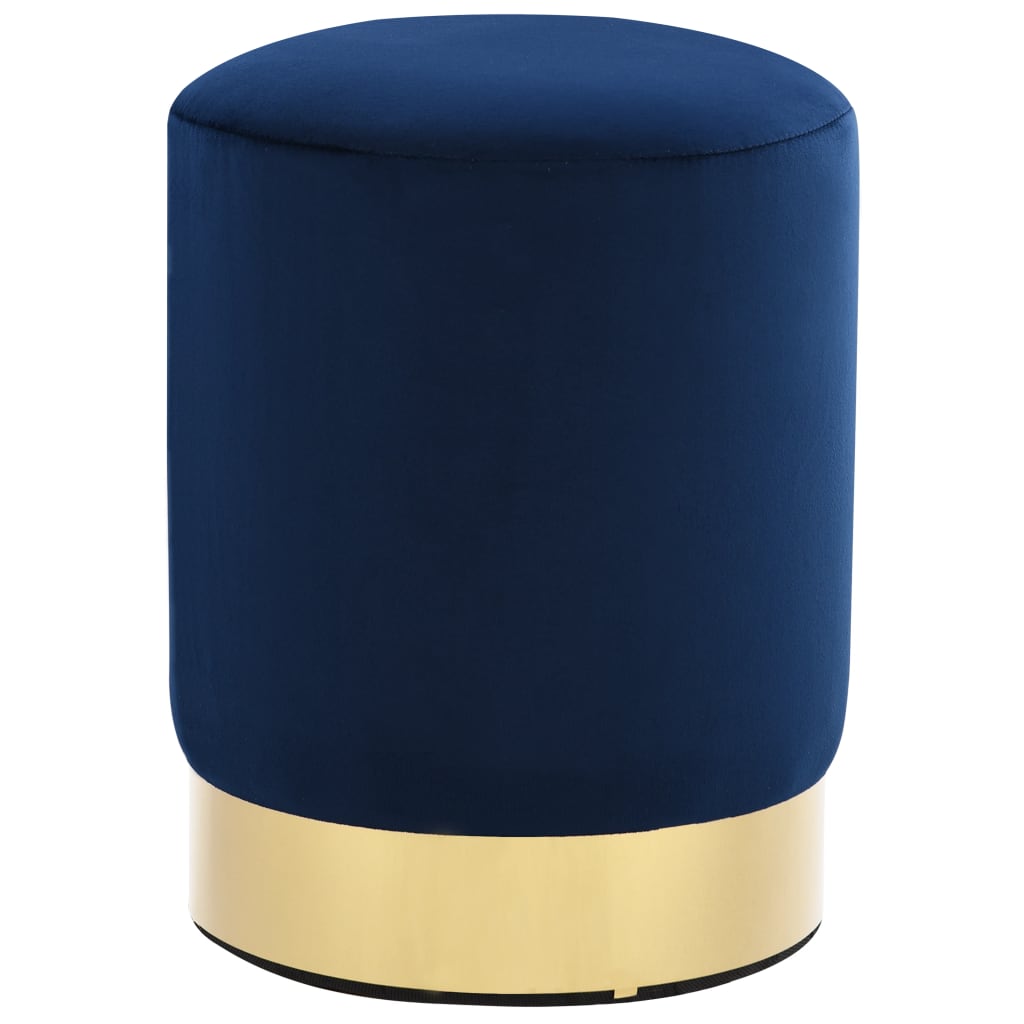 NNEVL Stool Blue and Gold Velvet-0