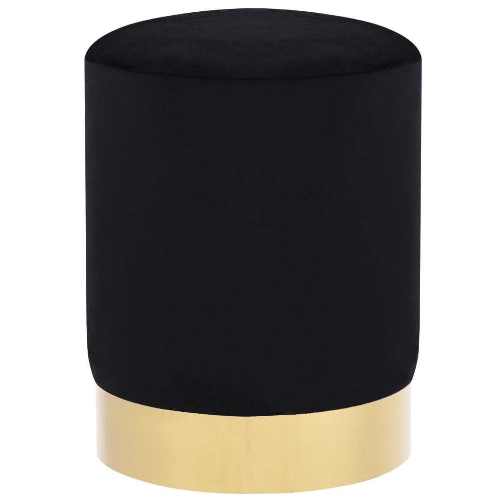 NNEVL Stool Black and Gold Velvet-0