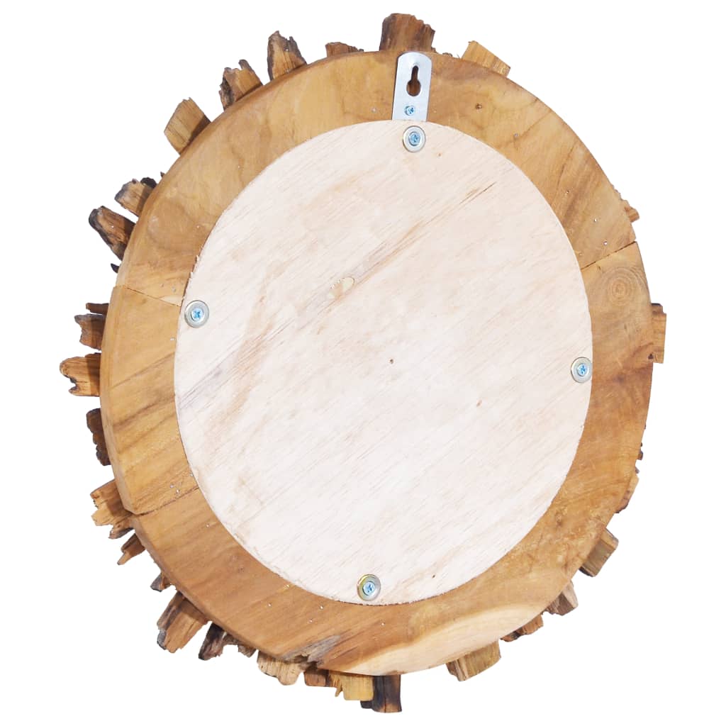 NNEVL Wall Mirror 60 cm Teak Round-2