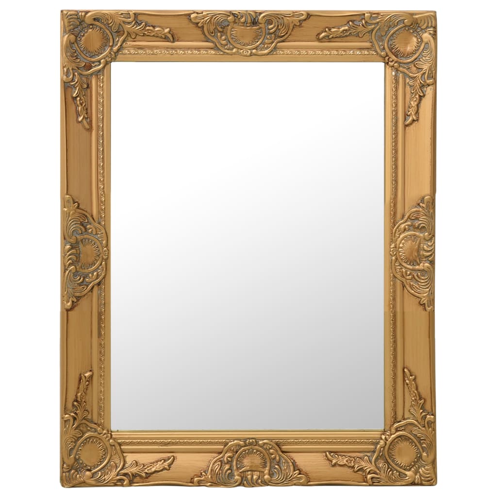 NNEVL Wall Mirror Baroque Style 50x60 cm Gold-0