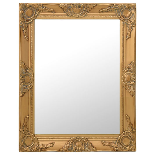 NNEVL Wall Mirror Baroque Style 50x60 cm Gold-0