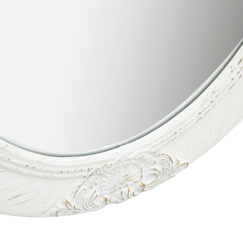 NNEVL Wall Mirror Baroque Style 50x70 cm White