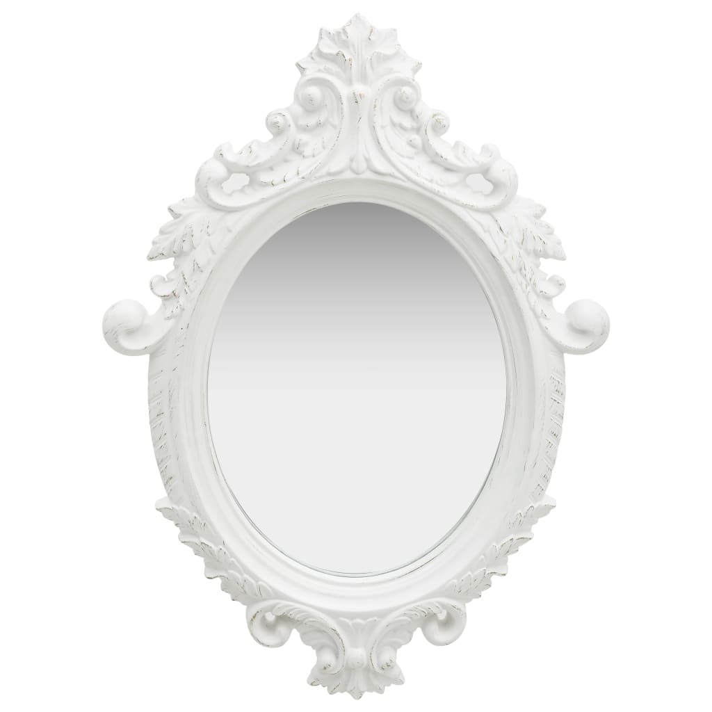 NNEVL Wall Mirror Castle Style 56x76 cm White-0
