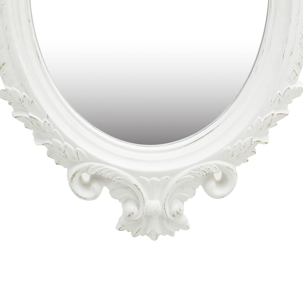 NNEVL Wall Mirror Castle Style 56x76 cm White-1