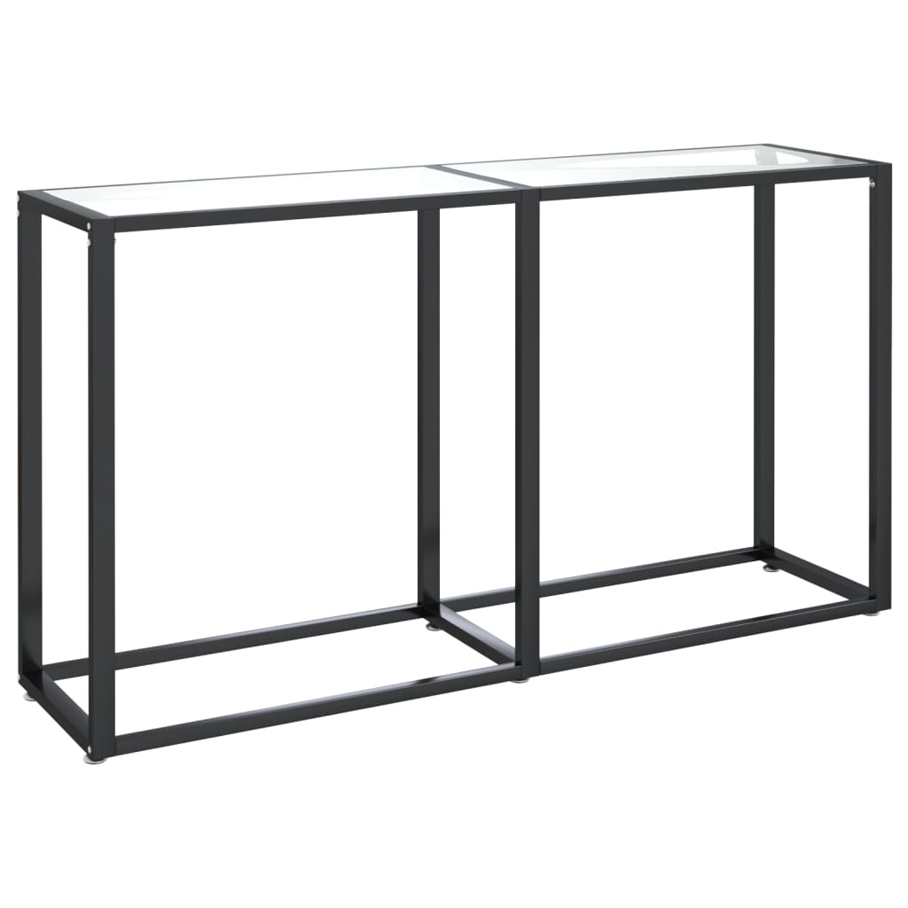 NNEVL Console Table Transparent 140x35x75.5cm Tempered Glass-1