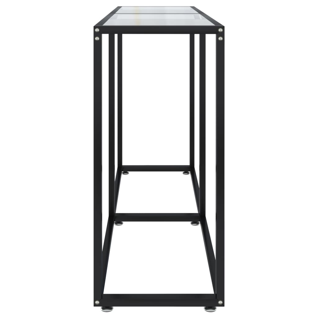 NNEVL Console Table Transparent 140x35x75.5cm Tempered Glass-3