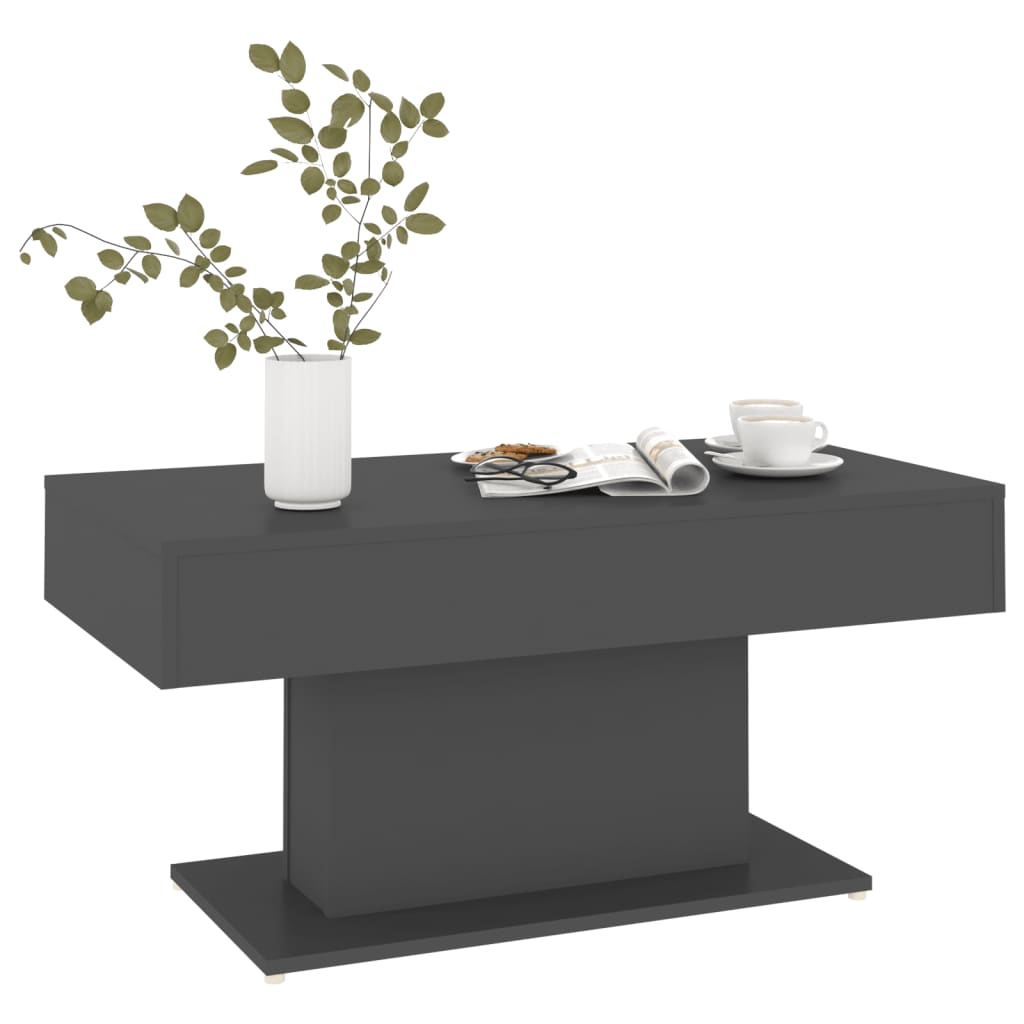 NNEVL Coffee Table Grey 96x50x45 cm Chipboard-2